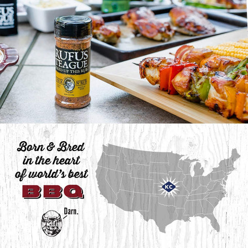 Rufus Teague - Chick N' Rub - Premium BBQ Rub - 6.2oz Bottle...