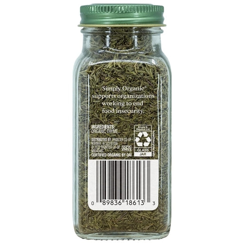 Simply Organic Whole Thyme Leaf, Certified Organic | 0.78 oz | Pack of 3 | Thymus vulgaris L....