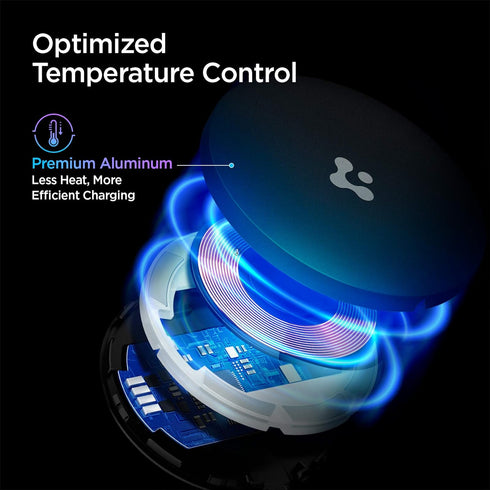 Spigen Charging Adapter, ArcField Magnetic Wireless Charger for iPhone 15, 14, 13, 12 Series, AirPods, Fast Wireless Charging Pad, Compatible with...