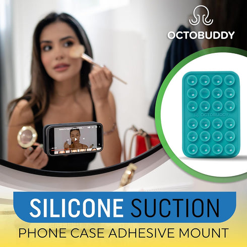MAX Silicone Suction Phone Case Adhesive Mount - Hands-Free, Strong Grip Holder for Selfies and Videos - Durable, Easy to Use - iPhone and Android...