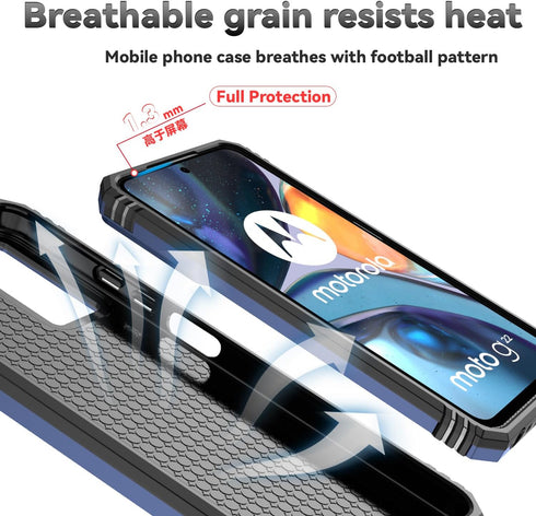 for Motorola Moto G Power 5G 2024 Case with Camera Lens Cover HD Screen Protector, Dual Layer Military-Grade Drop Tested Magnetic Ring Holder Kick...