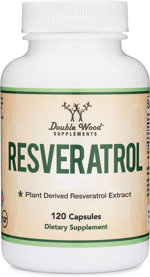 Resveratrol Supplement 500mg Per Serving, 120 Capsules (Resveratrol Polygonum Root Extract Providing 50% Trans Resveratrol) Healthy Aging Support ...