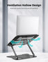Laptop Tablet Stand, Universal Adjustable Carbon Steel Laptop Computer Stand, Ergonomic Foldable Portable Desktop Tray Cooling Holder Compatible w...