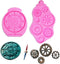 Steampunk Fondant Molds, Silicone Gears Teeth Moulds for Steampunk Travel Themed Cake Decoration, Chocolate Candy Sugarcraft Cupcake Topper, Polym...