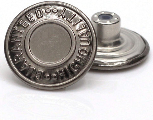 12 Sets No-Sew Permanent Buttons Jean Tack Buttons 20mm (Gun Black)...