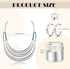 JOERICA Bib Choker Necklace Silver Gold Jewelry Set Wide Cuff Bangle Bracelet Open Hoop Earrings Adjustable Ring Chunky Silver Gold Statement Cost...