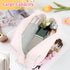 Personalized Initial Letter Makeup Bag,Preppy Patch Makeup Bag,PU Waterproof Travel Toiletry Bag,Chenille Letter Cosmetic Bag,Toiletry Zipper Pouc...