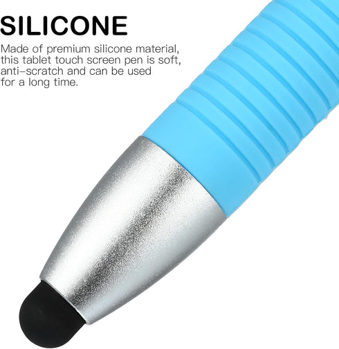 Kid-Friendly Pens for Touch Screens:Touch Screens Pen Stylus Silicone Anti-Slip Tablet Stylus Compatible with All Touch Screens,3 pcs Stylus + 3 p...