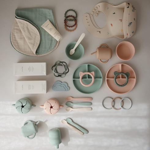 mushie Silicone Suction Bowl | BPA-Free Non-Slip Design (Blush)...