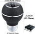 Abfer Manual Shifter Knob Car Leather Gear Head Stick Shift Knobs 5 Speed Fit Most Vehicle Truck, Silver...
