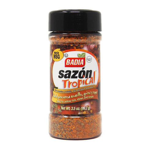 Badia Sazón Tropical W/ Annatto & Coriander, 3.5 Oz (Pack Of 8)...