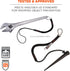 Ergodyne Squids 3105 Tool Lanyard with Aluminum Screw Lock Carabiner, Tool Weight Capacity 15lbs , Black...