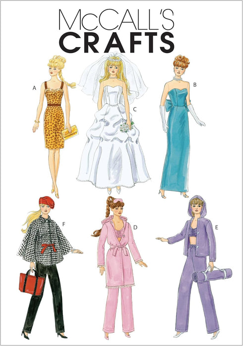 McCall's Patterns M6258 Fashion Clothes for 11-Inch Doll, One Size Only...