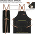 Chef Apron for Men Women with Gift Box Pack, Cross Back Apron with Pockets for Kitchen Cooking Baking Artist Painting, Cotton Canvas Work Aprons f...