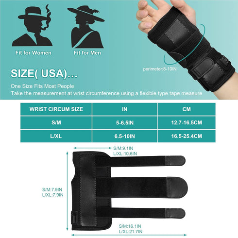 Wrist Thumb Brace Heating Pad for Arthritis and Carpal Tunnel Relief, De Quervain's Tenosynovitis, Tendonitis Wrist Hand Pain Relief - Left Right ...