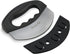 Checkered Chef Salad Chopper Tool with Cover, Mezzaluna Knife Stainless Steel Vegetable Rocker, Mincer, Cutter...