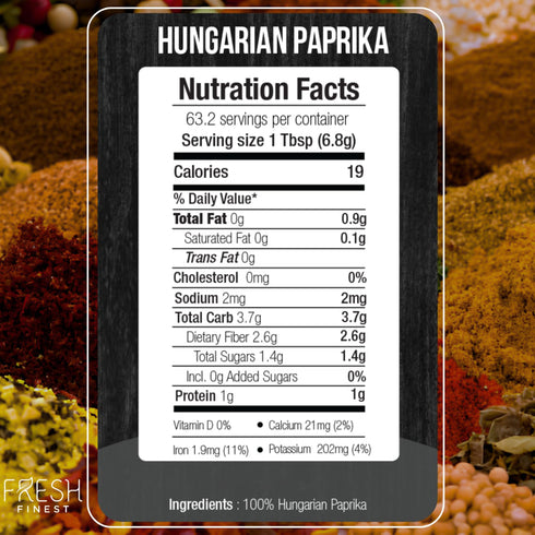 Fresh Finest Hungarian Paprika – Delicious Authentic Sweet Paprika Powder Hungarian – Mild Spice Sweet Paprika Powder for a Wide Range of Dishes -...