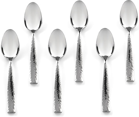 Hudson Essentials Hammered Demitasse Espresso Spoons, 4.6-inch Mini Coffee Spoons, 18/10 Stainless Steel Small Spoons for Dessert, Coffee, Tea, Se...