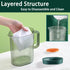 Plastic Water Pitcher with Lid and Handle - Durable Jug for Tea and Cold Juice - Heavy-Duty Clear Design 68oz/2L BPA-Free (White & Orange)...