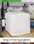LANGYASHAN Square Storage Baskets Waterproof Canvas Children Laundry Nursery Hamper for Shelves Gift Baskets Toy Organizer Room Decor (Elephant)...