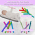 Teether Tubes for Babies 6 12 18 Months, 4 Pack Hollow Straw Toddler Teether Toys for molars, Silicone Chew Tube for Sensory Kids with Chewing or ...