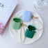 Flower Engraved Case for Airpods 2nd Generation Case Cover with Cleaner Kit, Stylish Silicone Skin Protective Case with Luxury Pearl Keychain for ...