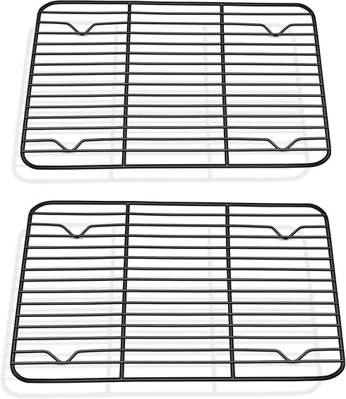 Cooling Rack Set of 2, P&P CHEF Non-stick Small Baking Racks for Cooking Grilling, 2 Pack 9.7” x 7.3” Drying Rack, Fit in Mini Toaster Oven, Stain...