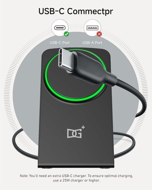 for Apple MagSafe Charger Stand, Magnetic 15W Qi Wireless Charging Dock Compatible with iPhone 15 14 13 12 Pro Max Plus Mini (Black)...