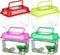 NOLITOY 4pcs Mini Fish Tank, Plastic Fish Box Breeding Case with Handle Desktop Fish Bowl Portable Aquarium for Shrimp Turtle Shrimp Goldfish (Ran...