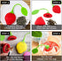 8PC Silicone Tea Strainers for Loose Tea, Cute Strawberry Shape Tea Infuser Set, Tea Ball Strainer Tea Filters for Loosing Leaf, Gripping Ice Cube...