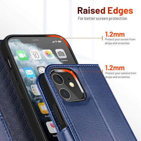 OCASE Compatible with iPhone 12 Case/Compatible with iPhone 12 Pro Wallet Case, PU Leather Flip Case with Card Holders RFID Blocking Kickstand Pho...