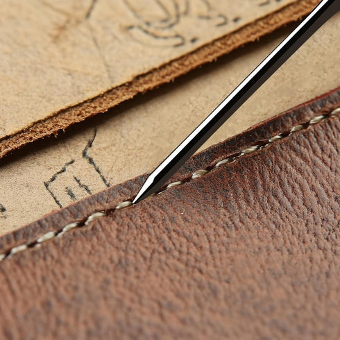 Lineco Wooden Ball Handle Awl. Extra-Heavy Duty, Comfortability and Good Control, Thin Point for Sewing...