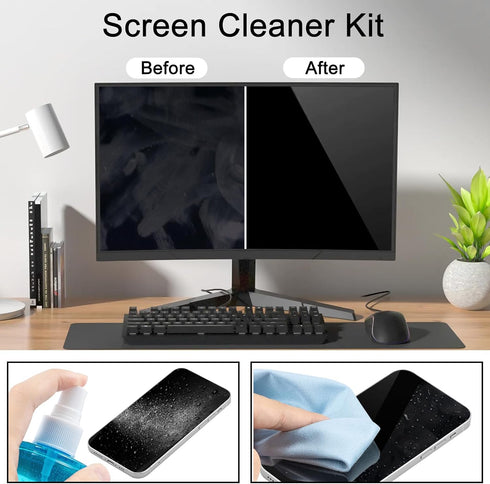 Car Screen Cleaner Spray, walrfid TV Computer Laptop Touchscreen Mist Cleaning Kit Wipe for CD Disc DVD VCD, Electronic Cell Phone iPad iPhone Mac...