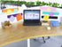 Felt Bulletin Board Bar Strip 0.5 Inch Thick Self-Adhesive Pin Board Bar 13 Inch in Length with 14 Pushpins, 5 Colors Bars...