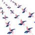 4th of July Patriotic Decorations, 40 Pcs Pinwheels with 2x33-Ft Ropes Memorial Day Fourth of July Independence Red Blue and White Star Stripe Str...