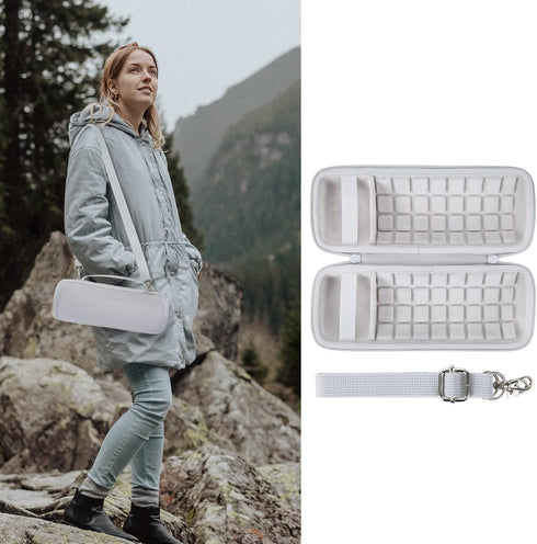co2CREA Hard Travel Case Replacement for JBL Flip 6 FLIP 5 Waterproof Portable Bluetooth Speaker (White Case)...