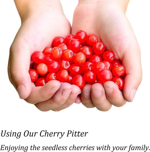 Cherry Pitter, YISSCEN Cherry Olive Seed Remover Tool with Food-Grade Silicone Cup, Heavy-Duty Cherry Stoner/Cherry Core Remover/Oliver Pitter wit...