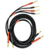 CESS-277-6f Spring Clips Braided-Type Pin Banana Plug to Standard-Type 4mm Banana Plug Speaker Cable, 12 Gauge 680 Strand Count Super Soft Silicon...