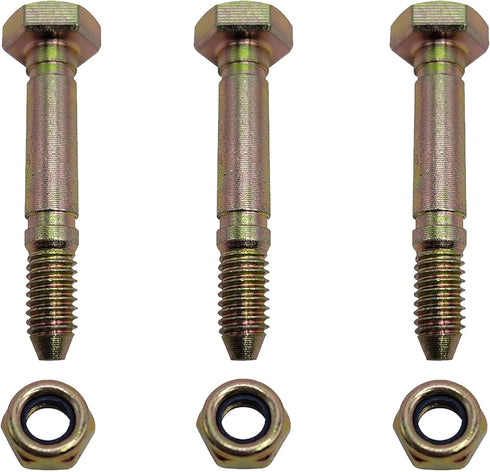 (Pack of 3) 53200500 Shear Pins and Nuts fits Ariens 532005 510016 51001600 Snow throwers...