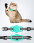 Joytale 2 Pack Cat Collar Airtag Holder,Elastic Silicone Air Tag Holder for Puppy Dogs Cats Kitten, Light and Durable Apple Airtag Holder with Sli...