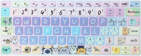 Keyboard Cover for Microsoft Surface Book 2 13.5&15 inch/Surface Laptop 2017/Laptop2 2018, Silicone Skin Protector with Pattern, US Layout, Cute C...