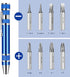 4 Pcs Pocket Screwdriver, 8 In 1 Multitool Pen Screwdriver Mini Screwdriver Set Handy Tool Magnetic Portable Screwdriver Crossing Flathead Screwdr...