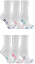 Fruit of the Loom Women's Everyday Active Crew Socks, White, Purple, Pink, Green, Blue, Shoe Size: 4-10...