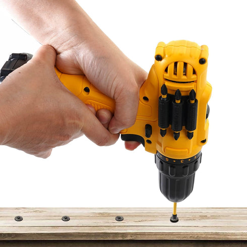 Drill Bit Holder Tool Holster for DEWALT Milwaukee - Pack of 4 - Carry up to 6 Driver Bits on The Side of Your Power Drill or Driver...