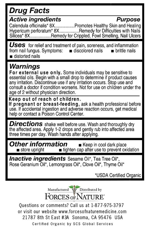 Forces of Nature Toenail Nail Fungus Treatment Extra Strength, Organic Antifungal Restores Appearance of Toenails and Fingernails, Homeopathic Med...