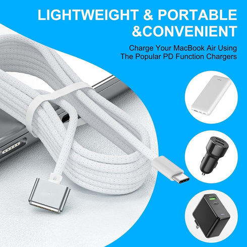 BIGCOON for Magsafe 3 Cable - Fast Charging | Compatible with MacBook Air (15''/13'' M3 2024) MacBook Air (15"/13" M2 2023/2022),MacBook Pro (16"/...
