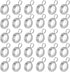 60PCS Bead Loop, Bail Beads Charm Holder Pendant Charm Rings, Stainless Steel Connectors Bails Beads, 4mm Inner Diameter Bail Tube Beads Hanger Da...