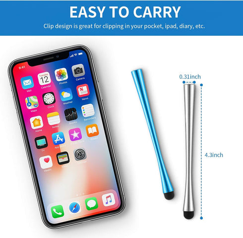 Outus 8 Pieces Waist Stylus Pens with 8 mm Rubber Tips Stylus Pens for Screen Compatible with iPhone, iPad, Tablet (8 Colors)......