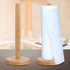 Bamboo Paper Towel Holder,DNIEBW Kitchen Paper Holder Countertop Stand up Towels Roll Stand Organizer Simply Standing Countertop Wooden Paper Fits...