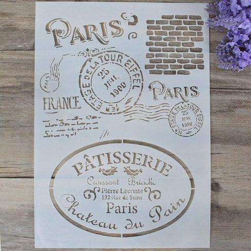 DIY Decorative Stencil Template for Painting on Walls Furniture Crafts (A4 Size)...